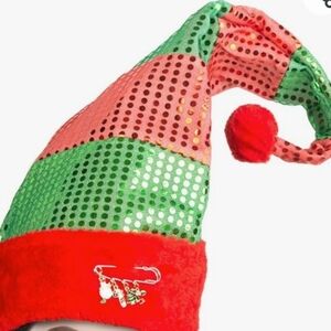 DomeStar Christmas Poseable Elf Hat with Brooch